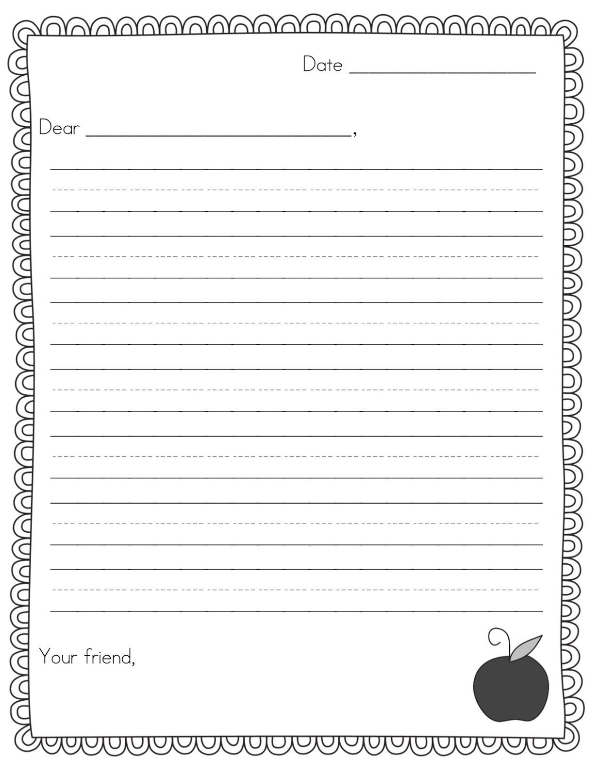 How to write a friendly letter worksheet